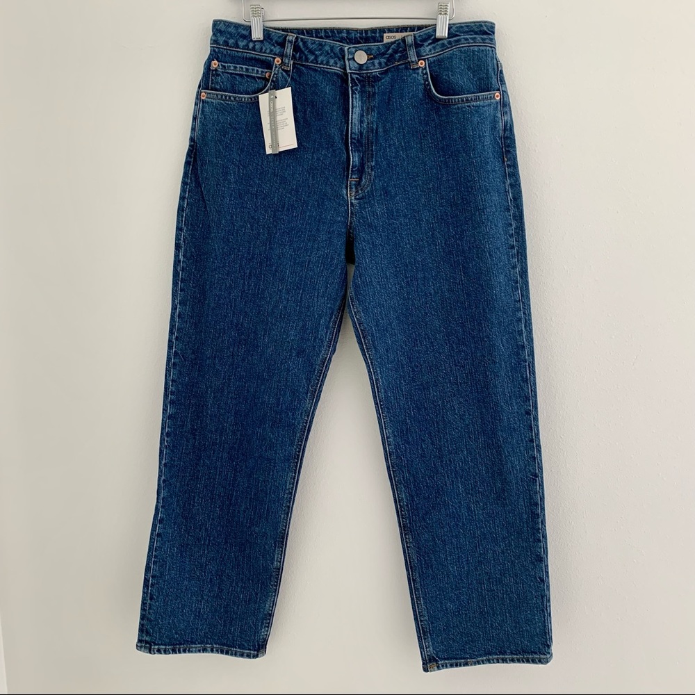 ASOS High Rise Stretch ‘Slim’ Straight Leg Jeans